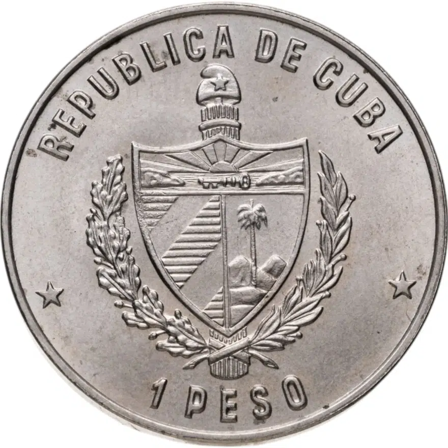 Куба 1 песо (peso) 1981 "Фауна Кубы - Кубинский щелезуб", реверс