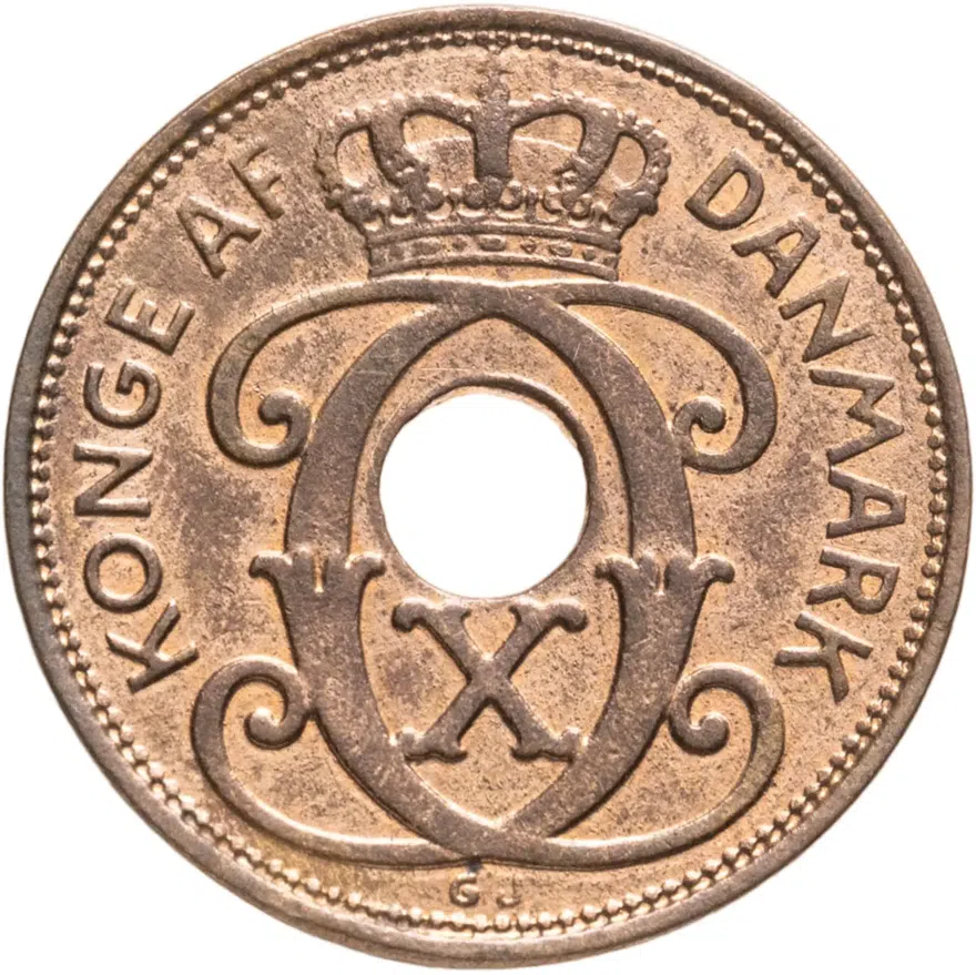 Дания 2 эре (ore) 1940, реверс
