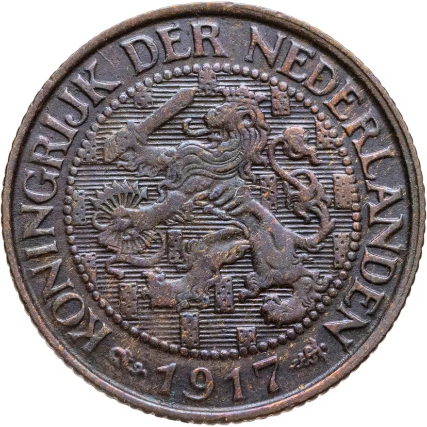 Нидерланды 1 цент (cent) 1917, реверс