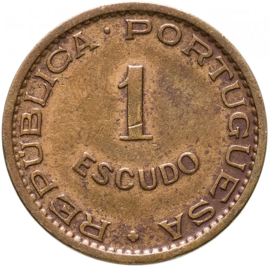 Мозамбик 1 эскудо (escudo) 1953, реверс