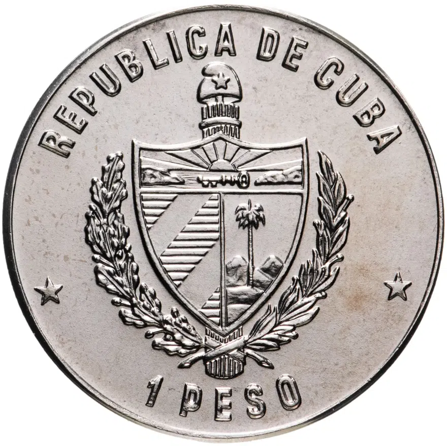 Куба 1 песо (peso) 1989  200 лет Французской революции - Бастилия, реверс