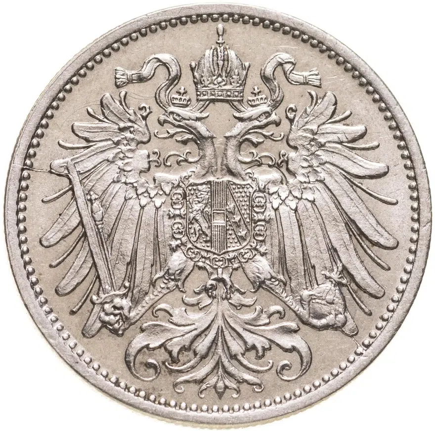 Австрия 20 геллеров (heller) 1894, реверс