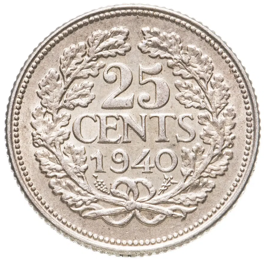 Нидерланды 25 центов (cents) 1940