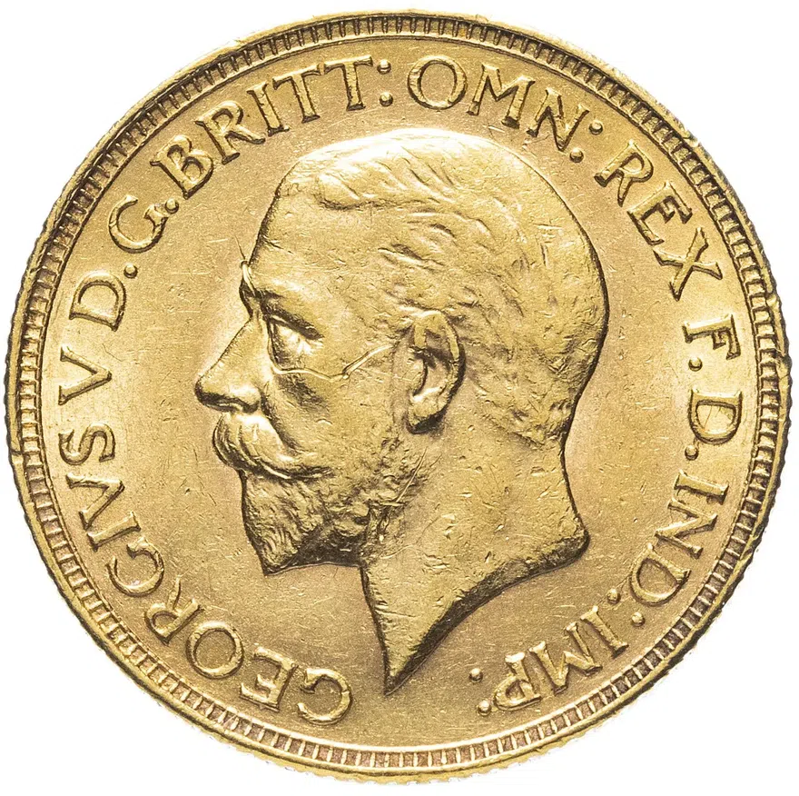 ЮАР (Великобритания - Георг V) соверен (sovereign) 1929, аверс