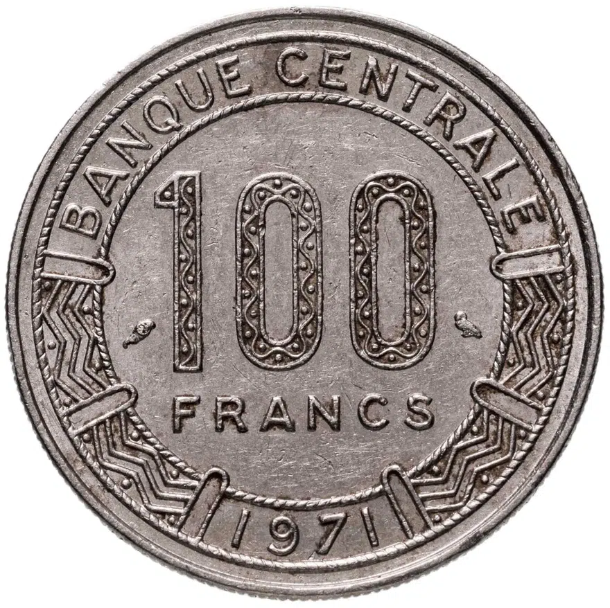 Габон 100 франков (francs) 1971