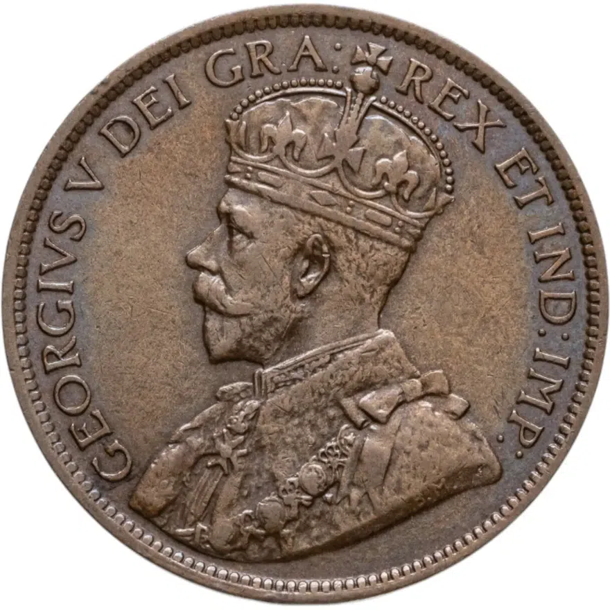 Канада 1 цент (cent) 1919, реверс
