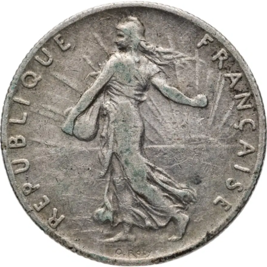 Франция 50 сантимов 1908, реверс