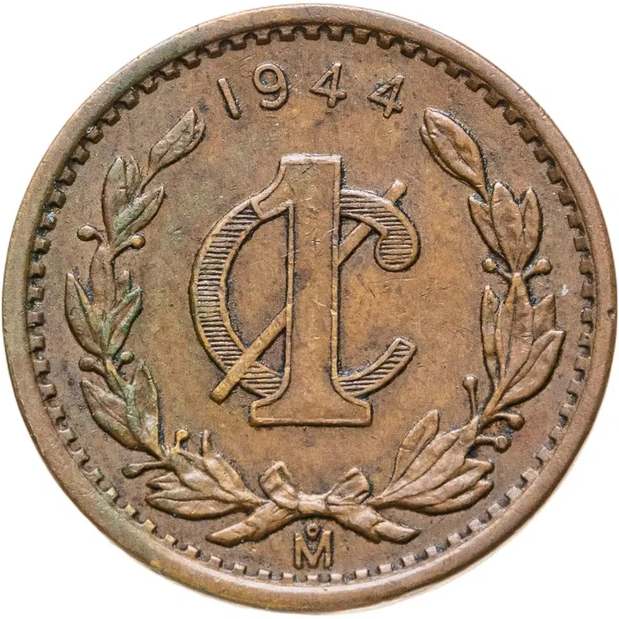 Мексика 1 сентаво (centavo) 1944, аверс