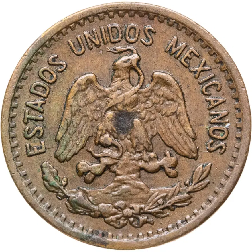 Мексика 1 сентаво (centavo) 1944, реверс