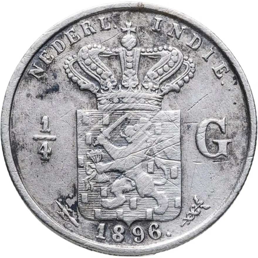 Голландская Ост-Индия 1/4 гульдена (gulden) 1896, реверс
