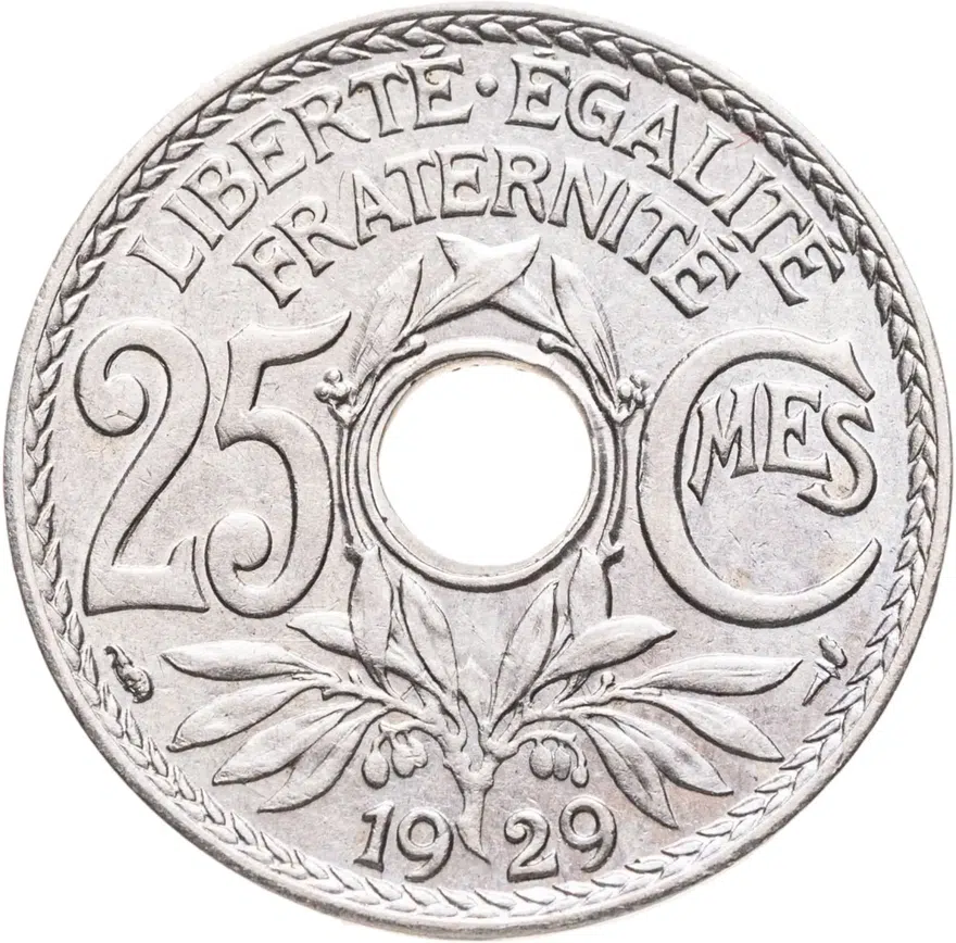 Франция 25 сантимов (centimes) 1929, аверс