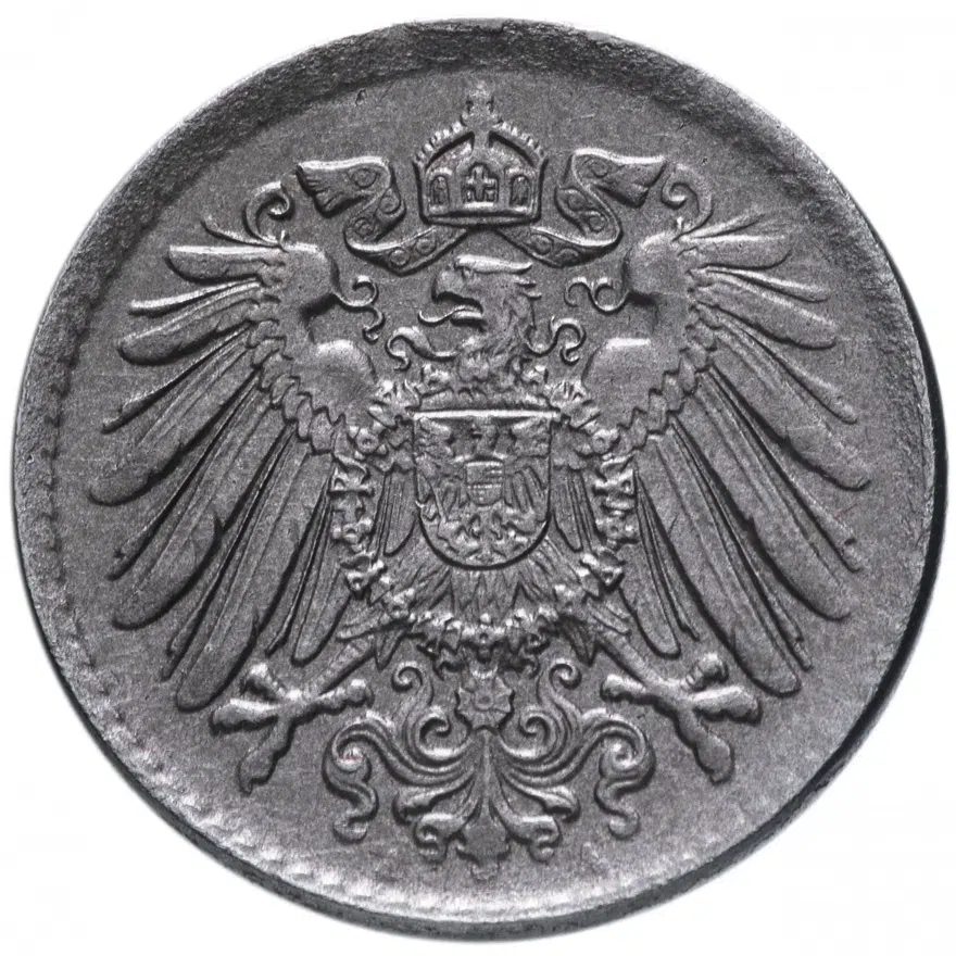 Германия (Веймарская республика) 5 пфеннигов (pfennig) 1921 А, реверс