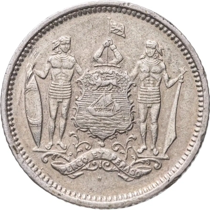 Британское Северное Борнео 25 центов (cents) 1929, реверс