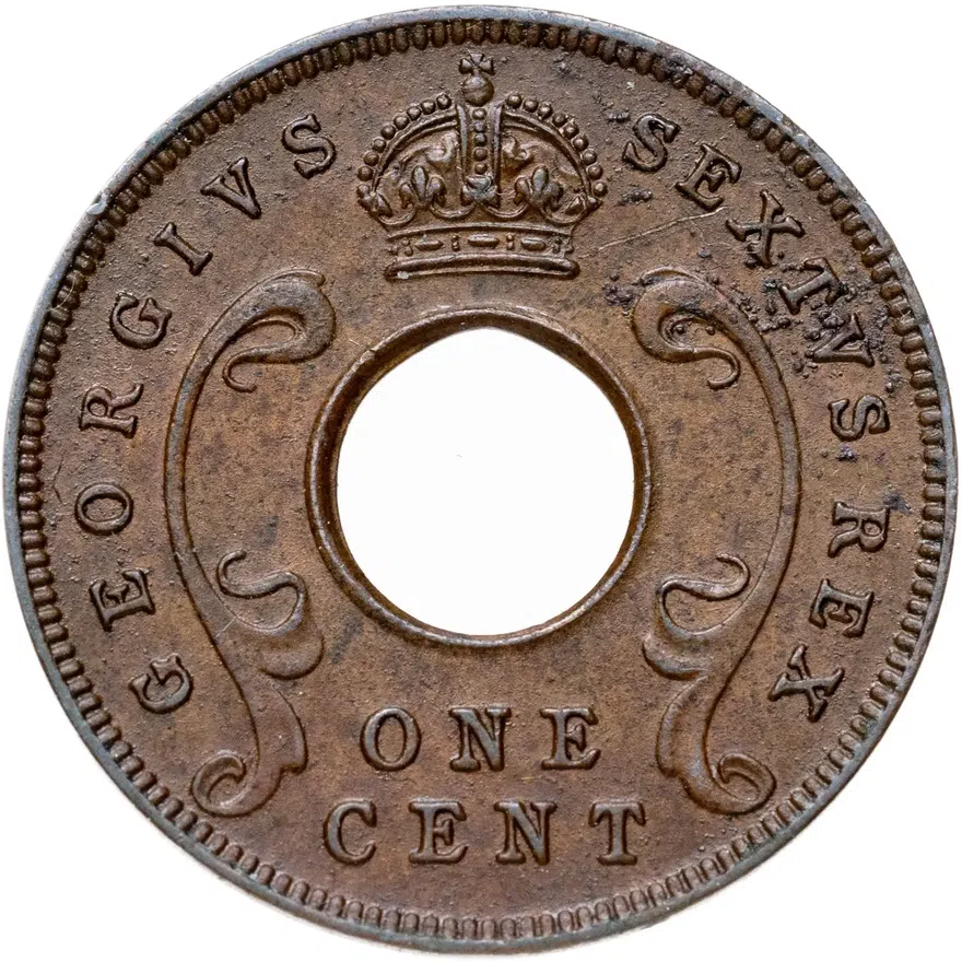 Британская Восточная Африка 1 цент (cent) 1949, реверс
