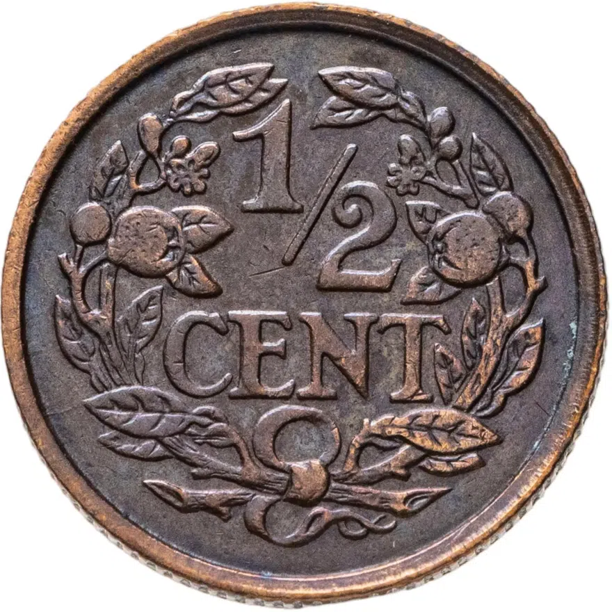 Нидерланды 1/2 цента (cent) 1930