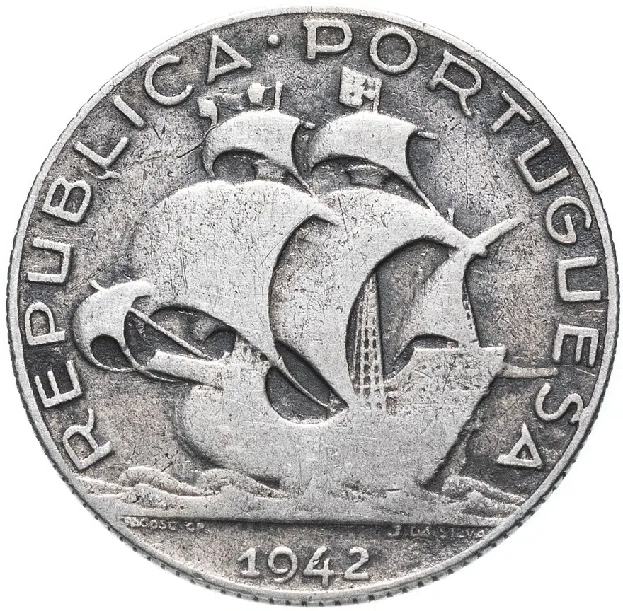 Португалия 2,5 эскудо (escudos) 1942, реверс