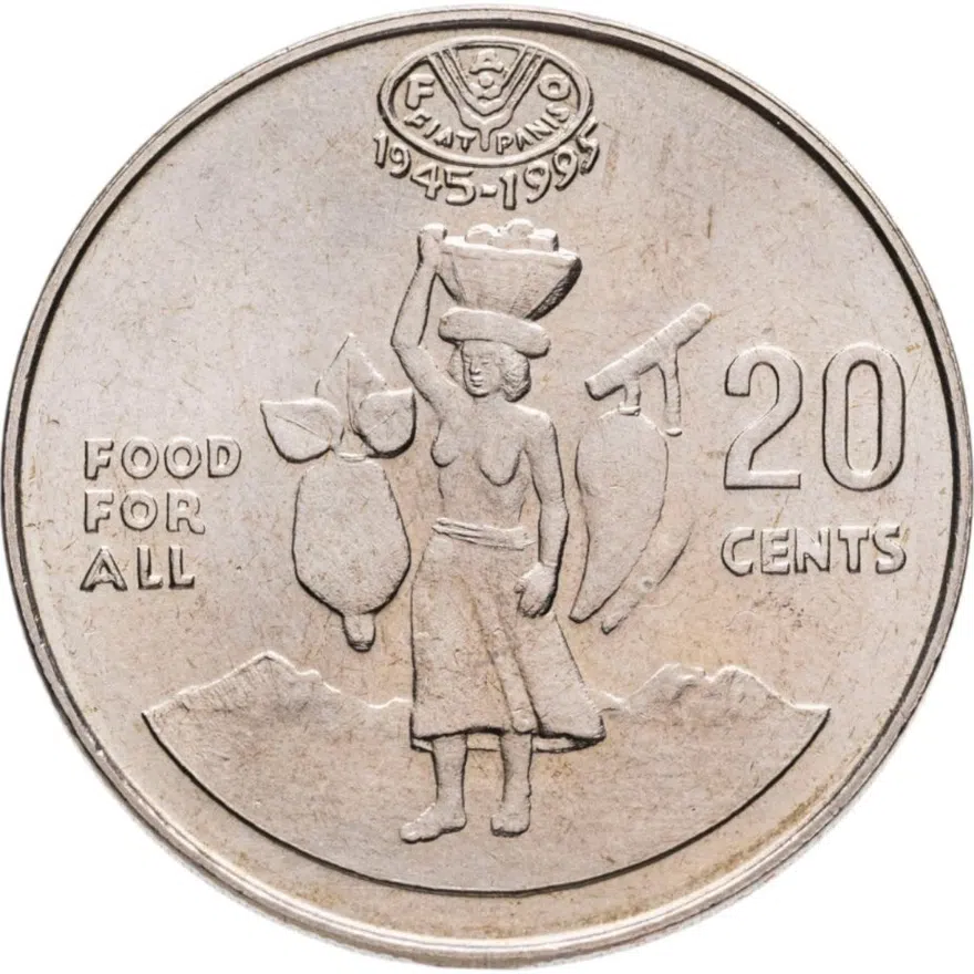Соломоновы Острова 20 центов (cents) 1995 "50-летие ФАО"
