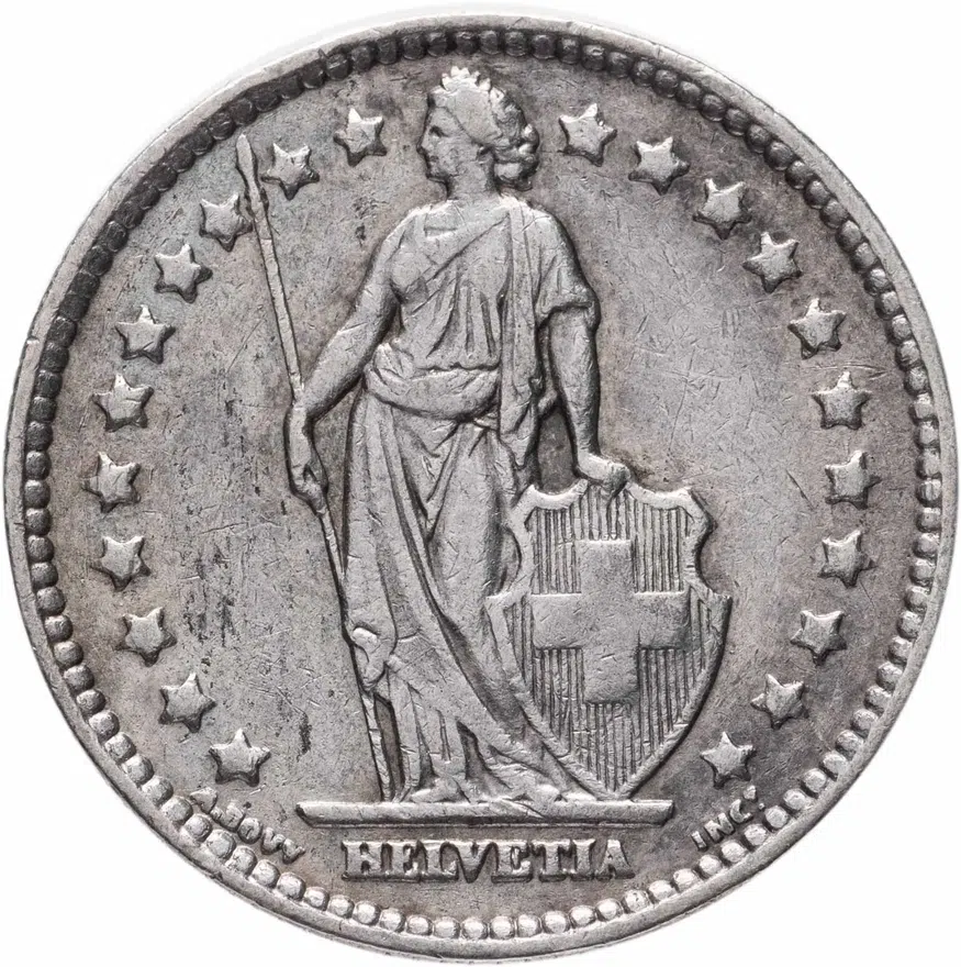 Швейцария 1 франк 1940, реверс