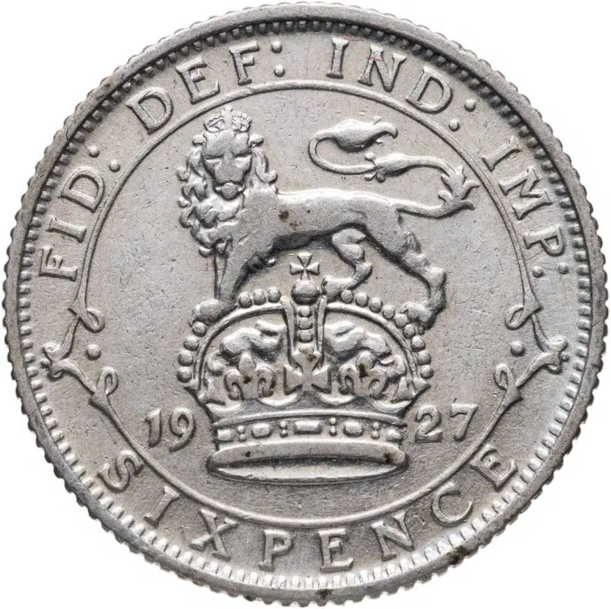 Великобритания 6 пенсов (pence) 1927, аверс