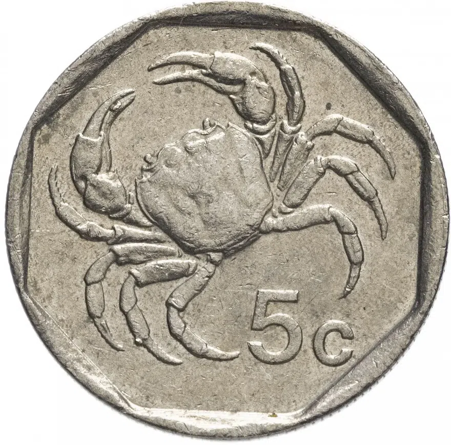Мальта 5 центов (cents) 1991-2001, реверс