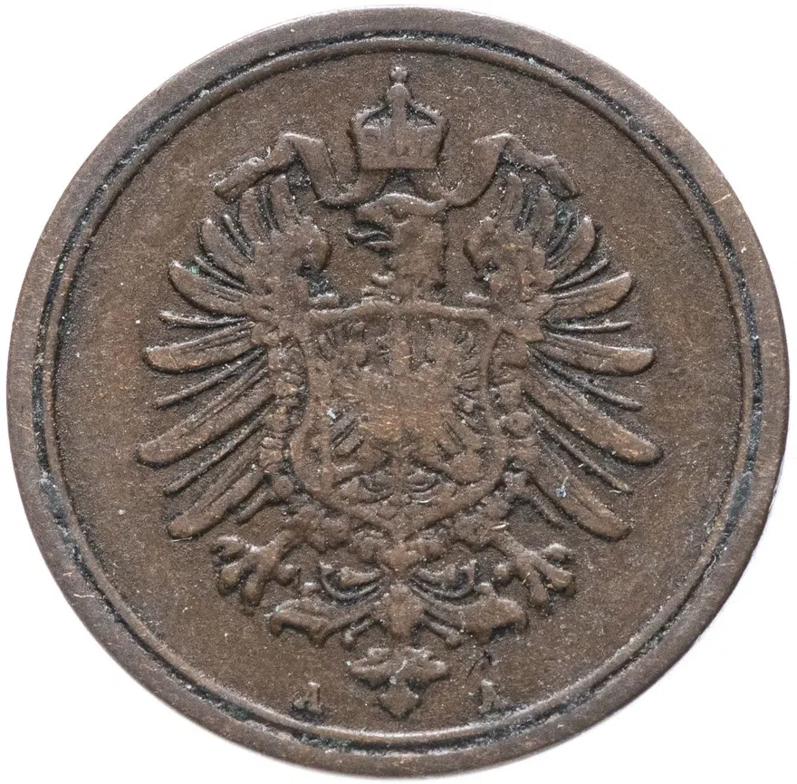 Германия 1 пфенниг 1875-1889, реверс