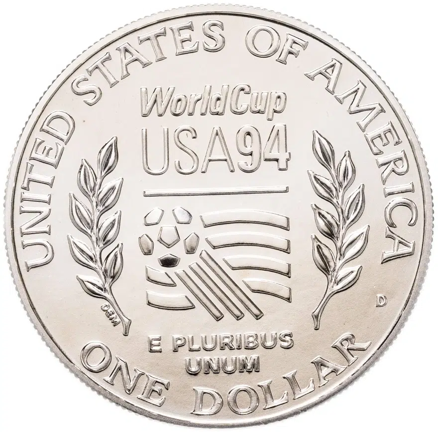 США 1 доллар 1994 "Чемпионат мира по футболу 1994 года" (D), реверс
