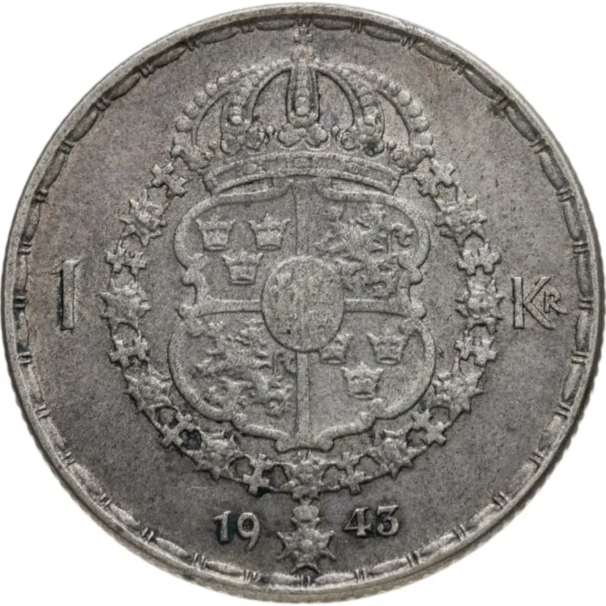 Швеция 1 крона (krona) 1943
