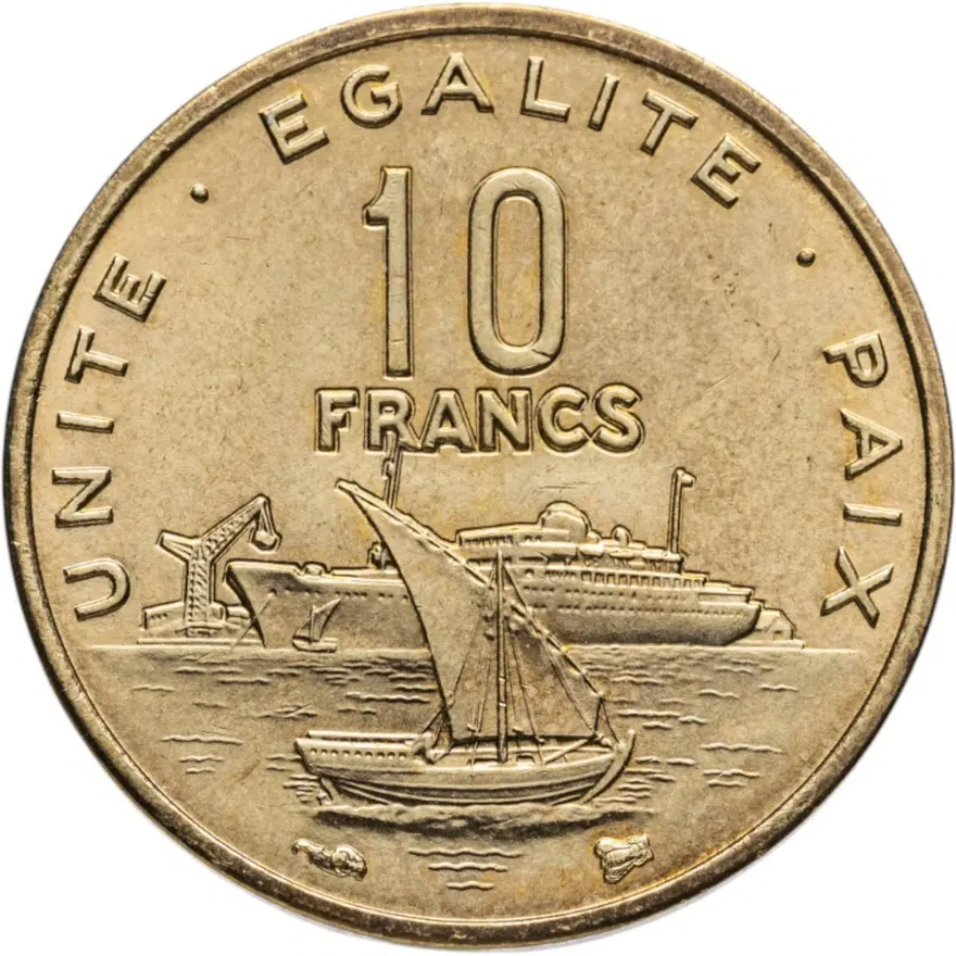 Джибути 10 франков (francs) 1999