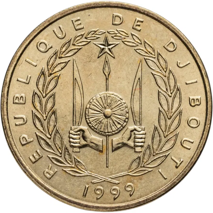 Джибути 10 франков (francs) 1999, реверс