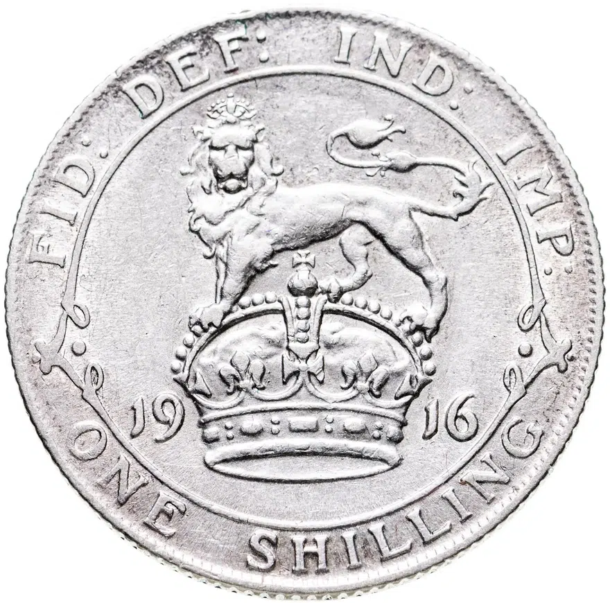 Великобритания 1 шиллинг (shilling) 1916, аверс