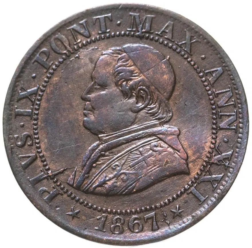 Папская область 1/2 сольдо 1867