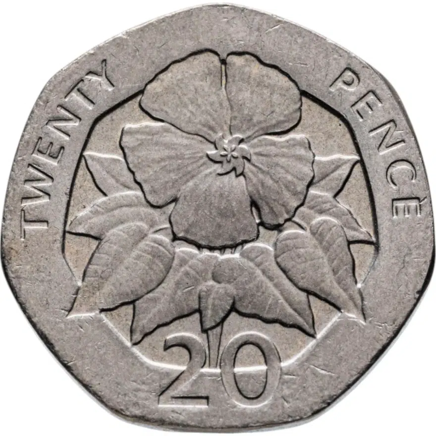 Острова Святой Елены и Вознесения 20 пенсов (pence) 1998, аверс