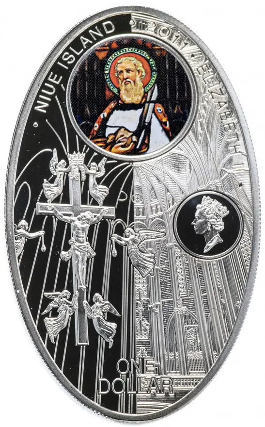 Ниуэ 1 доллар (dollar) 2011 "Соборы - Собор Святого Креста и Святой Евлалии, Барселона"