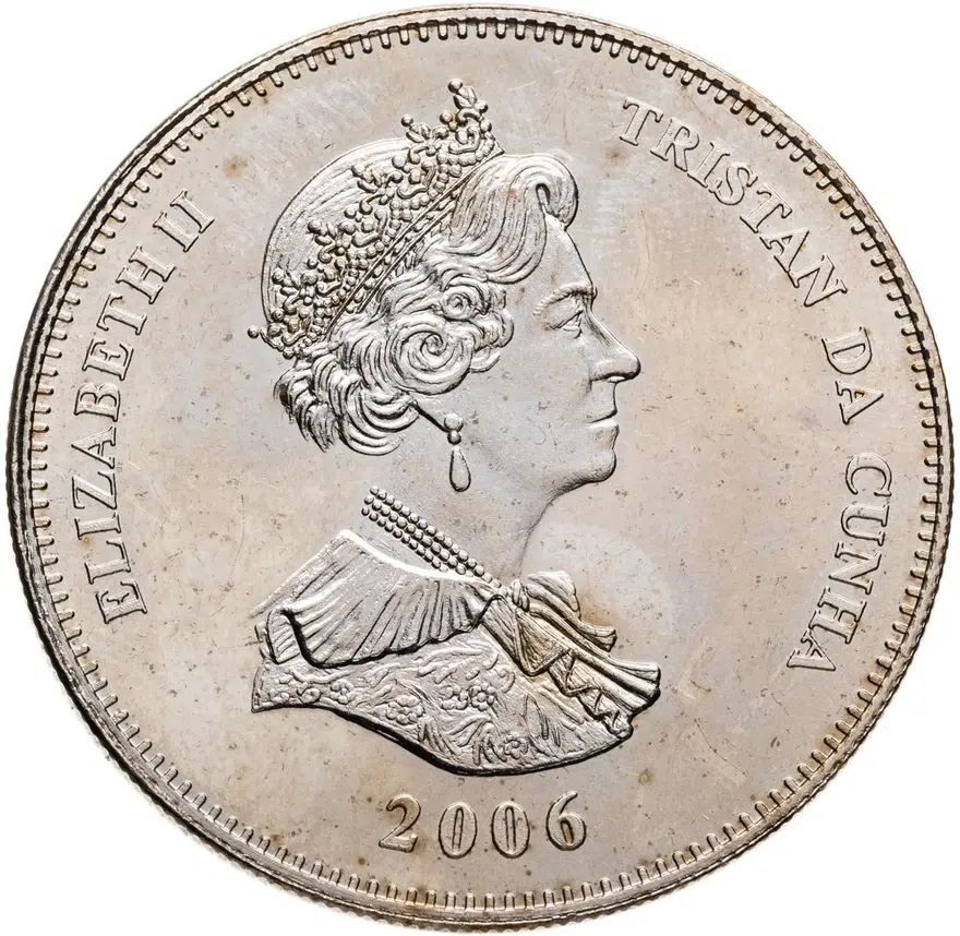 Тристан-да-Кунья 1 крона (crown) 2006 "Каперские суда Южной Атлантики - Columbus", реверс
