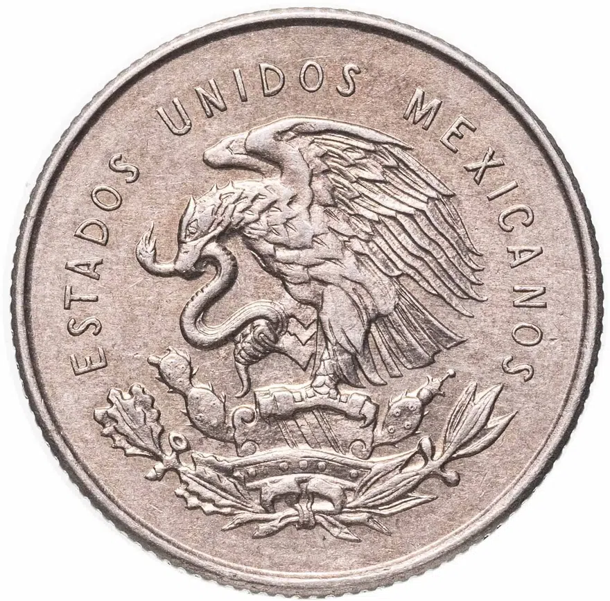 Мексика 25 сентаво (centavos) 1951, реверс