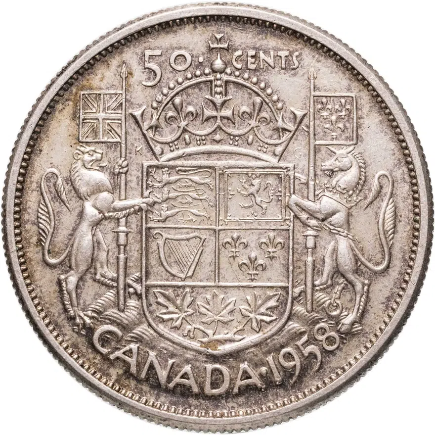Канада 50 центов (cents) 1958