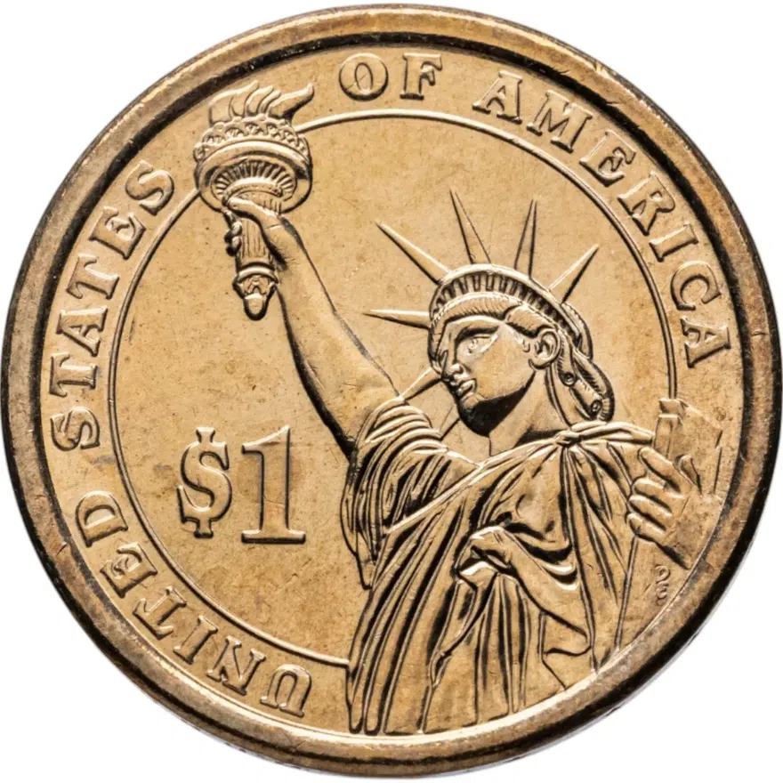 США 1 доллар (dollar) 2012 D Президент США - Честер Алан Артур (1881–1885) знак монетного двора: "D" - Денвер, реверс