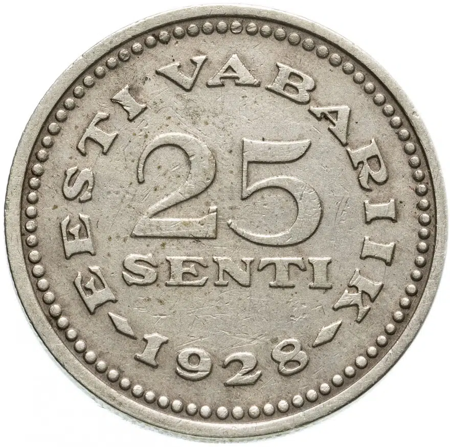 Эстония 25 сентов (senti) 1928