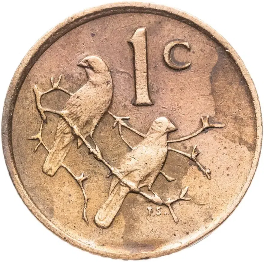 ЮАР 1 цент (cent) 1983, аверс