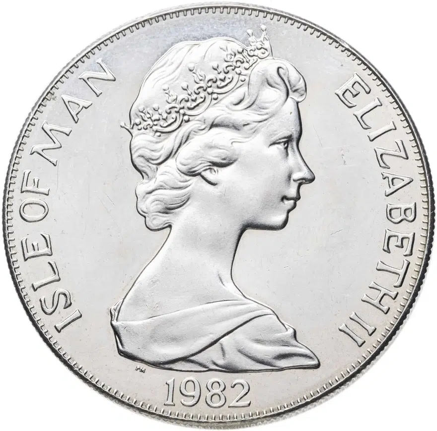 Остров Мэн 1 крона (crown) 1982 Чемпионат мира по футболу 1982, Испания - гербы