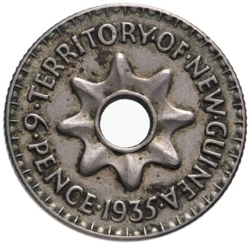 Новая Гвинея 6 пенсов (pence) 1935, аверс