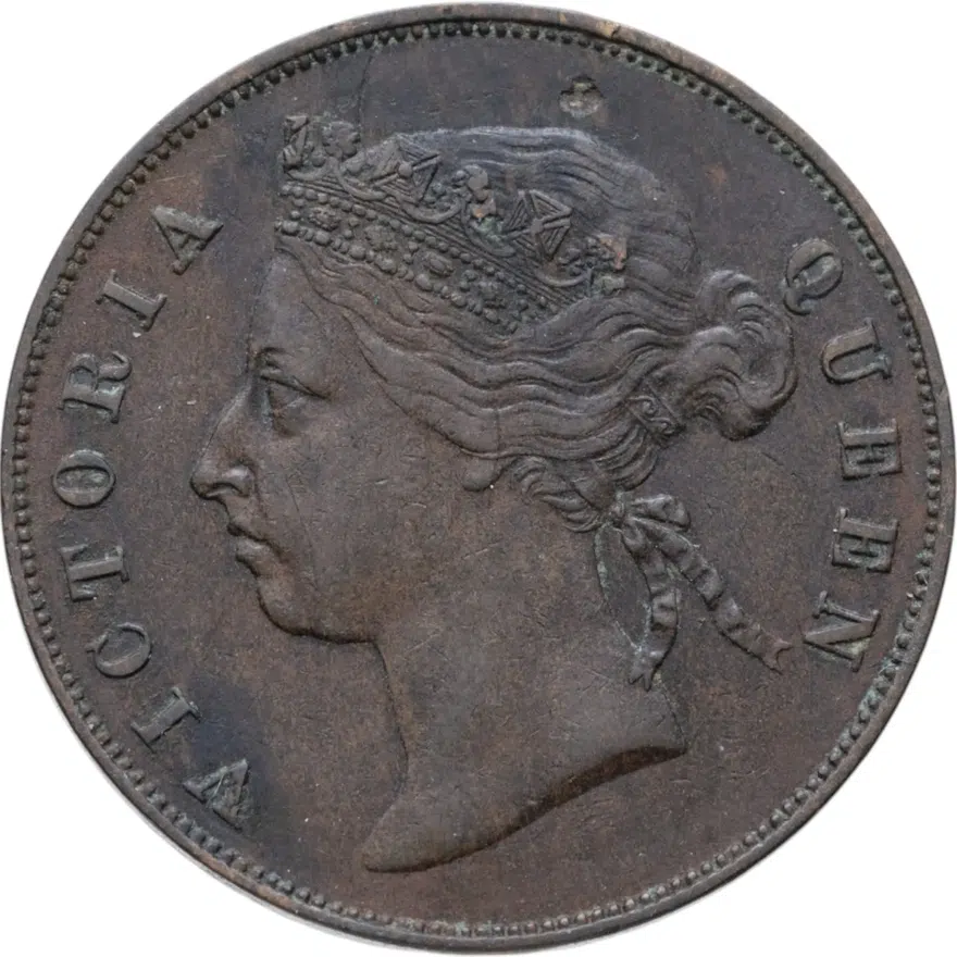 Стрейтс Сетлментс 1 цент (cent) 1884, реверс