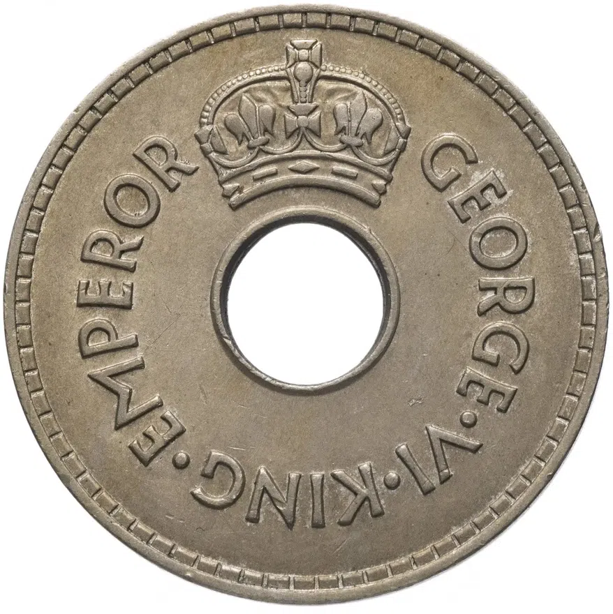 Фиджи 1 пенни (penny) 1941, реверс