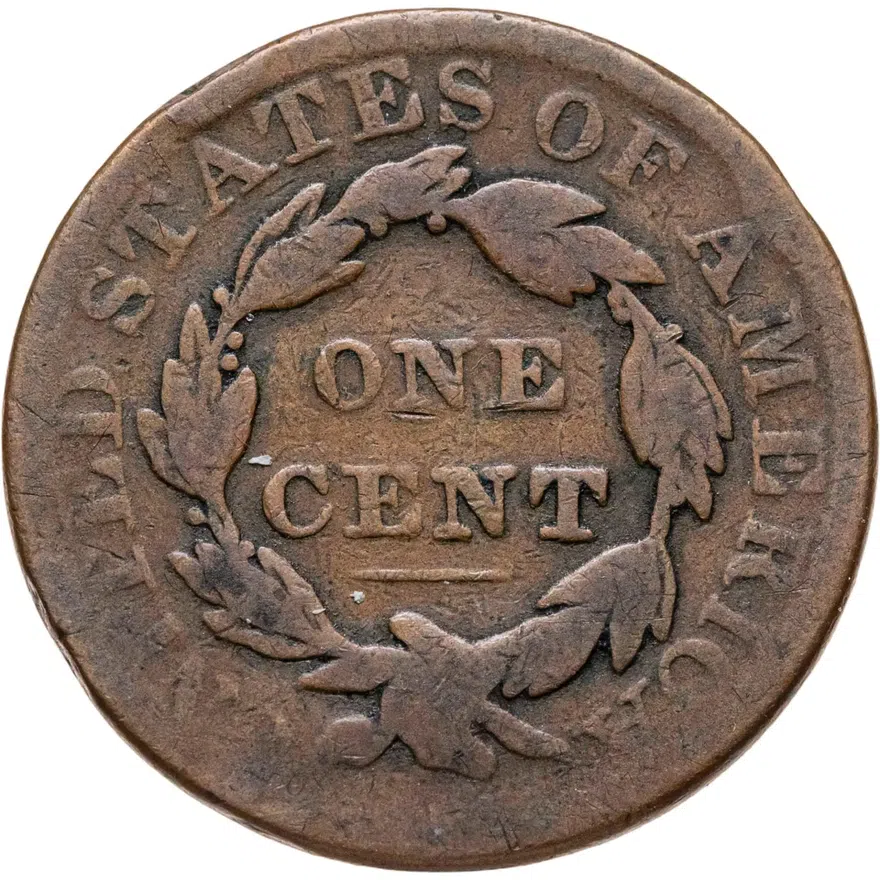 США 1 цент (cent) 1832, реверс