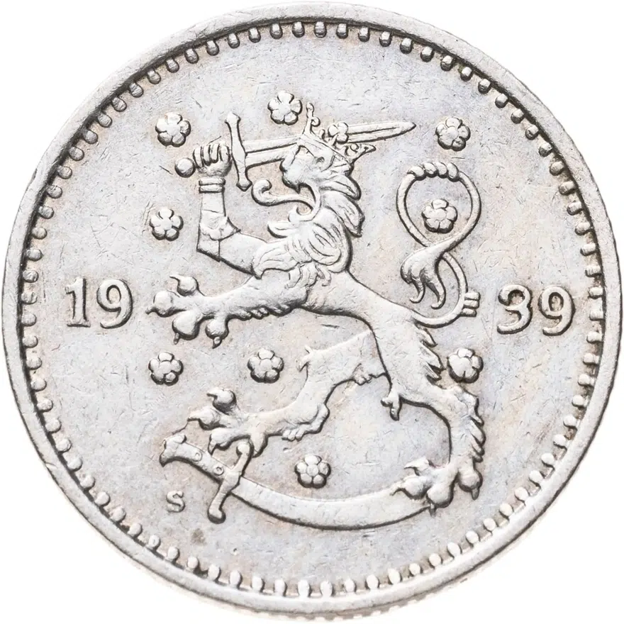 Финляндия 1 марка (markka) 1939