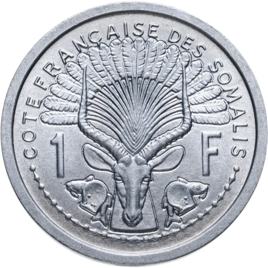 Французское Сомали 1 франк (franc) 1959, реверс