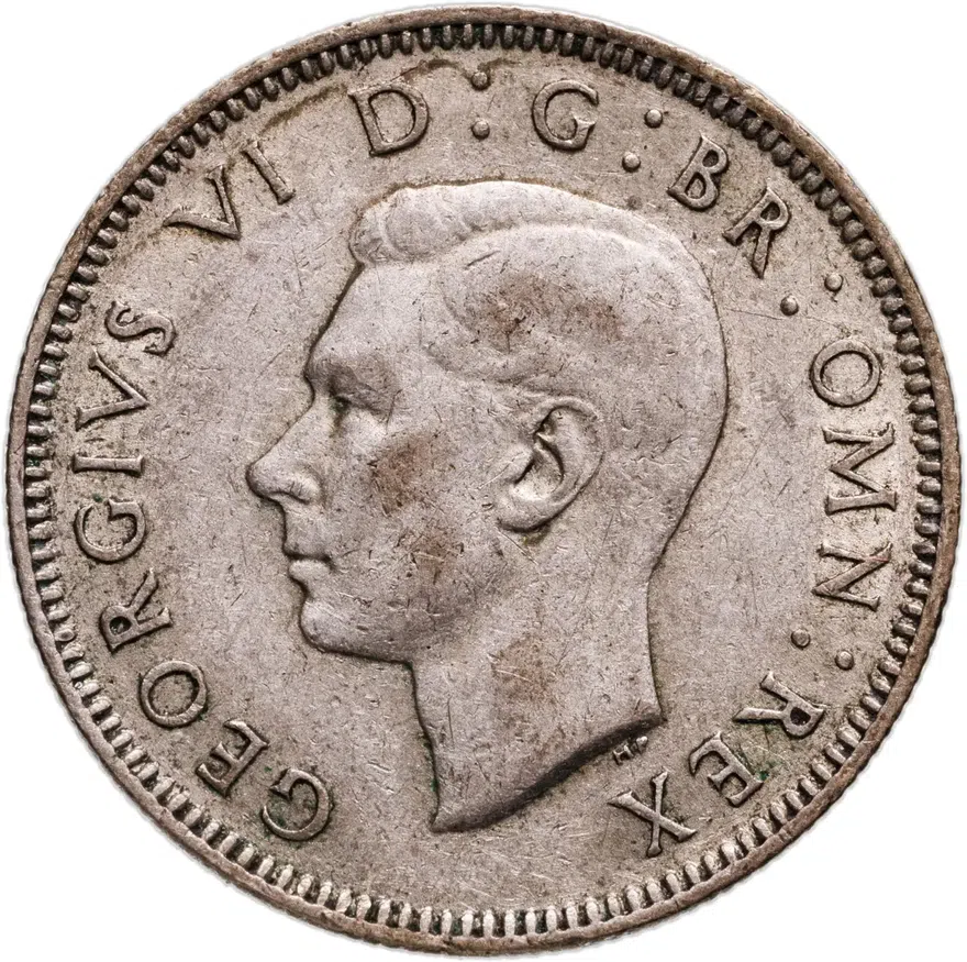 Великобритания 1 шиллинг (shilling) 1944   Шотландский шиллинг - лев, сидящий на короне, реверс