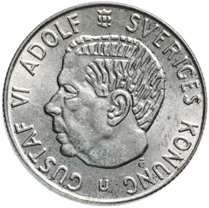 Швеция 1 крона (crown) 1965, реверс