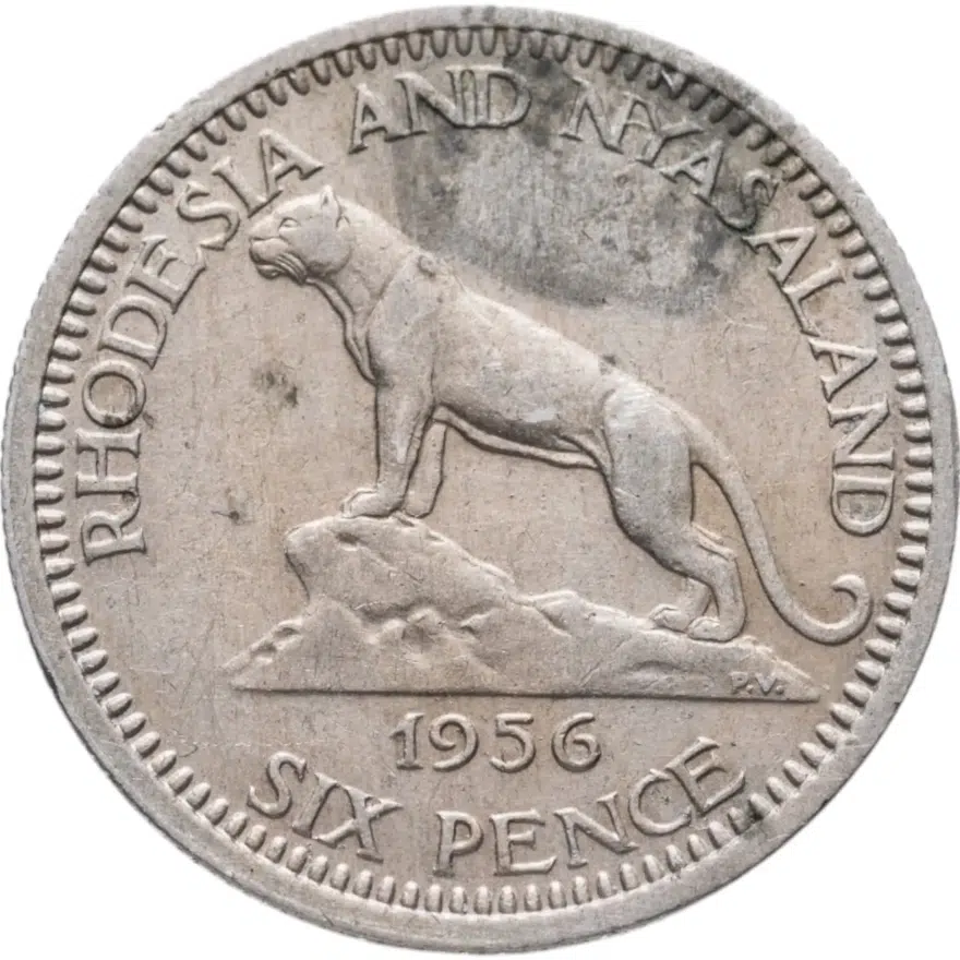 Родезия и Ньясаленд 6 пенсов (pence) 1956
