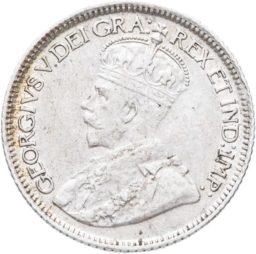 Канада 10 центов (cents) 1920, аверс